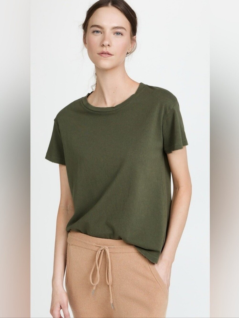 Nili Lotan Brady Tee Green Medium